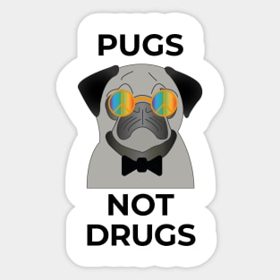 Pugs Not Drugs Sticker